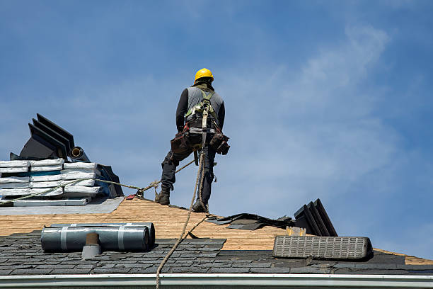 Professional Gutter Installation technician working in Red Lion, PA